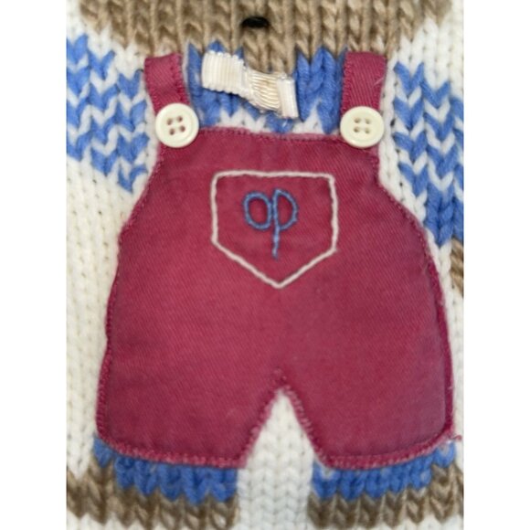 Vintage Ocean Pacific Kids Unisex Size 4 Knit Sweater Bunny Rabbit Easter - Picture 2 of 8